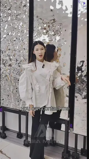 Foshan 304 Decorative Water Ripple Stainless Steel Sheet for Ceiling Installation 