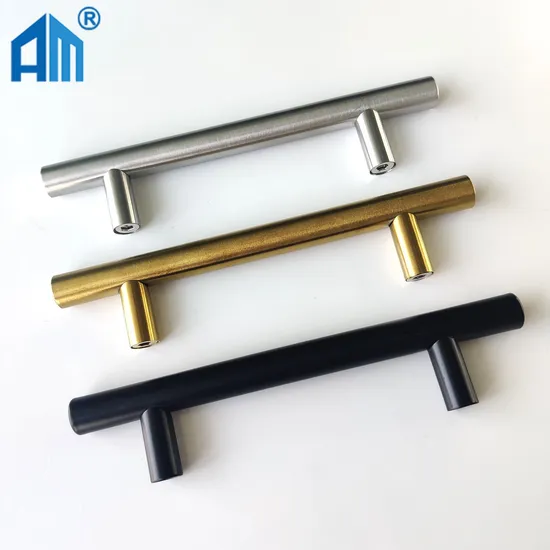 Hotsell Silver Stainless Steel 304 Round T Bar Kitchen Cabinet Drawer Handles 